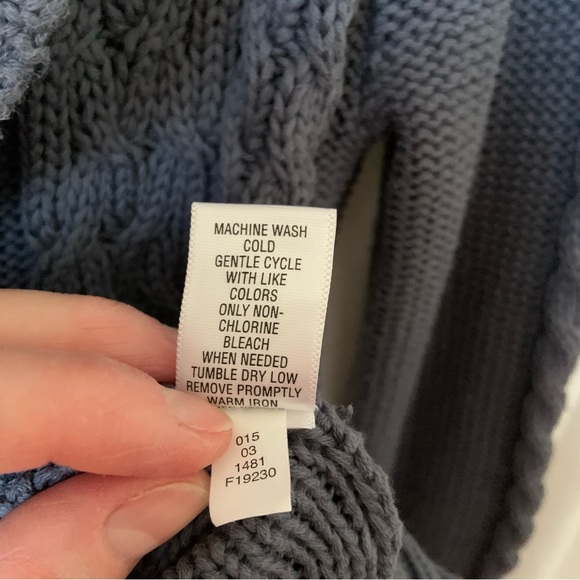 Mossimo Knitted Cardigan 100% Cotton Size Medium Slate Gray / Women’s Cardigan. - Picture 15 of 17